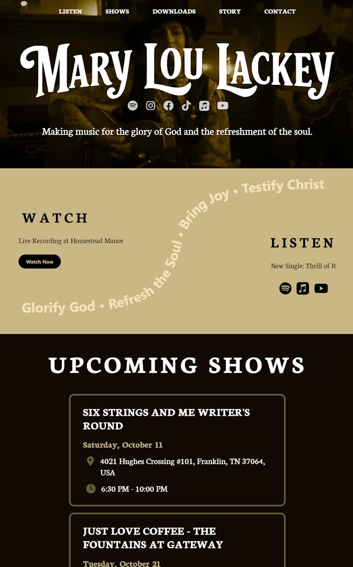 Sample creative portfolio website